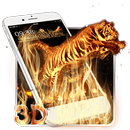 3D Vitality Fire Tiger Theme aplikacja