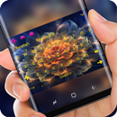 Neon Gold Flower Keyboard APK