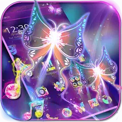 Neon Flaming Butterfly Theme