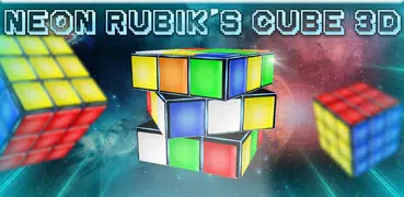 Neón 3D Rubik Cube Tema