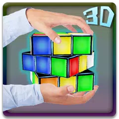 3D Neon Rubik`s Cube Tema