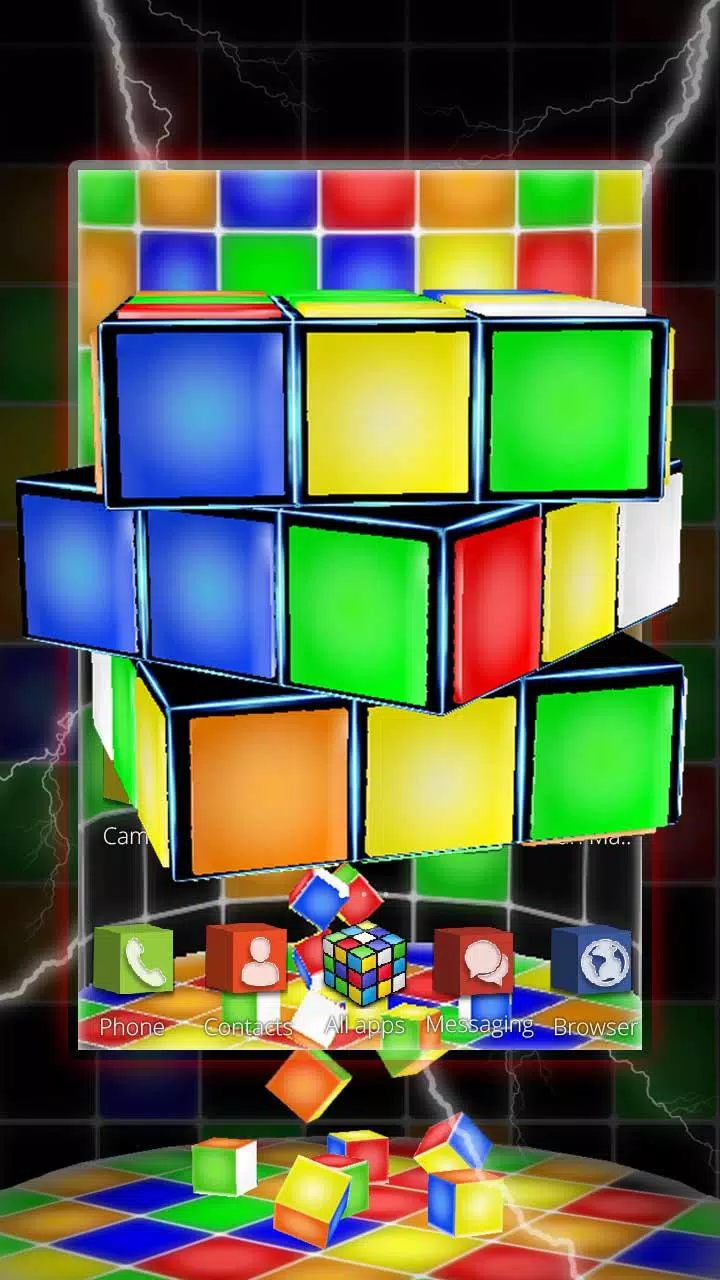 Descarga de APK de Neón 3D Rubik Cube Tema para Android Descarga de APK de Neón 3D Rubik Cube Tema para Android