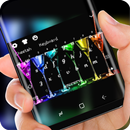 Neon Cocktail HD Wallpaper Glass Wine Keyboard APK