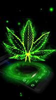 Poster 3D Galaxy Weed Theme