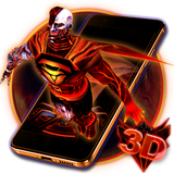 3D Neon Super Hero Cyborg Theme أيقونة
