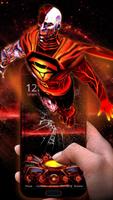 3D Neon Super Hero Cyborg Theme الملصق