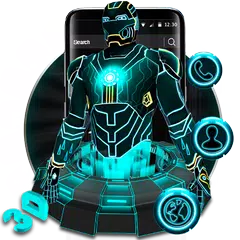 download Tema 3D Neon Hero APK