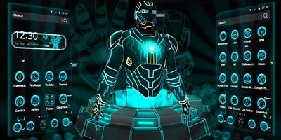 3D Neon Hero Theme imagem de tela 3