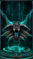 Chủ đề 3D Neon Iron Wolf ảnh chụp màn hình 1