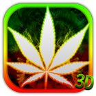 3D Green Leaf Smoke Theme icône