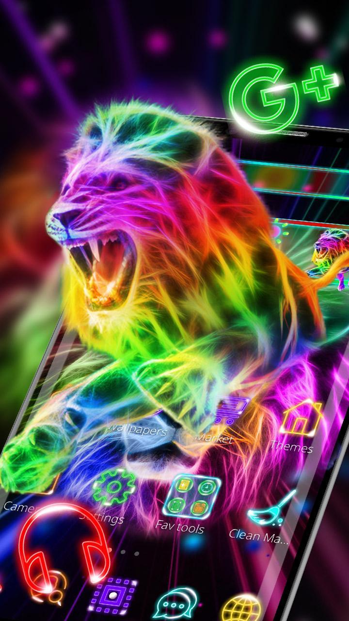 Tema keren  neon  singa for Android APK Download
