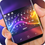 Neon Blue Light Keyboard Purple Pink Flash Theme ícone