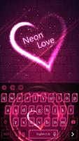 Neon Love Keyboard Theme Plakat