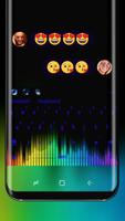 Neon Music Keyboard Rainbow Rhythm Affiche