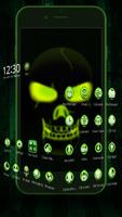 Neon Poison Skull 3D Theme screenshot 1