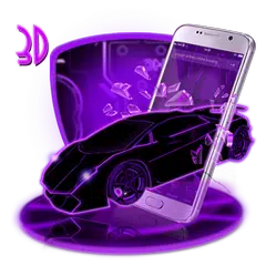 Скачать Тема Neon Cool 3D Car APK