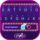 Neon Purple Karaoke Theme&Emoji Keyboard icono