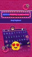 Neon Purple Karaoke Theme&Emoji Keyboard poster