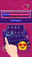Neon Purple Karaoke Theme&Emoji Keyboard capture d'écran 1
