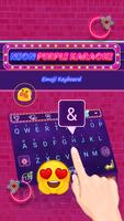 Neon Purple Karaoke Theme&Emoji Keyboard captura de pantalla 2