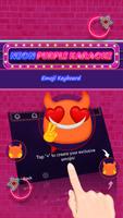 Neon Purple Karaoke Theme&Emoji Keyboard Ekran Görüntüsü 3
