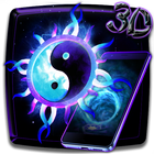 3D Neon Yin Yang Theme icon