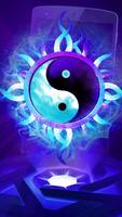 3D Neon Yin Yang Theme 海报