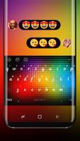 Neon Rainbow Color Keyboard Colorful Light Plakat