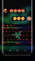 Neon Razer Keyboard Affiche