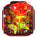 3D Neon Red Rose Launcher