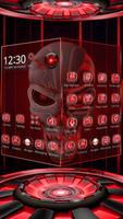 3D Tech Blood Skull Theme captura de pantalla 1