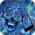 DJ Skull Neon Theme ikon