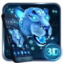 3D Neon Snow Leopard Theme APK