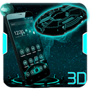 3D Neon Spaceship Theme APK