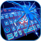 Neon Spider Keyboard Thema Zeichen