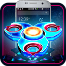 3D Neon Galaxy Spinner Theme APK