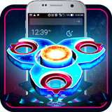 3D Neon Galaxy Spinner Theme Zeichen