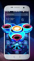 3D Neon Galaxy Spinner Theme 포스터