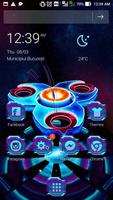 برنامه‌نما 3D Neon Galaxy Spinner Theme عکس از صفحه