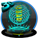 3D Neon Spiral Tech Theme APK