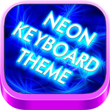 Estilo NEON 3D Teclado Tema ícone