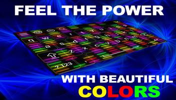 NEON Style 3D Keyboard Theme Affiche