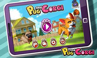 Pug And Corgi 포스터