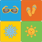 Seasons Memory Game for kids icône