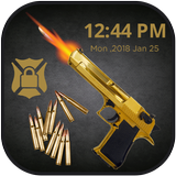 Gun Shooting Lock Screen - Gun Lock Screen أيقونة