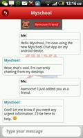 Myschool Chat تصوير الشاشة 1