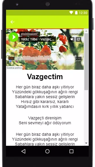 Descarga de APK de Yıldız Tilbe - Vazgeçtim şarkı sözleri para Android