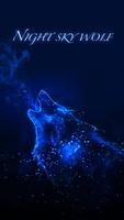 Night sky wolf theme Poster