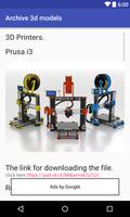 3 Schermata 3D modelli di stampante 3D Arc