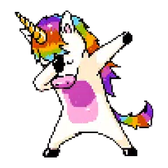 Unicorn Color by Number - Sandbox Pixel Art